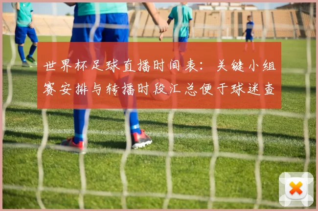 世界杯足球直播时间表：关键小组赛安排与转播时段汇总便于球迷查询